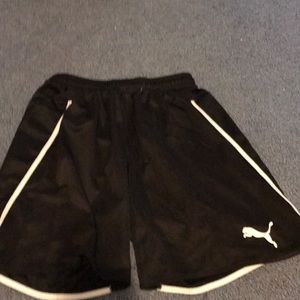 Black Puma basketball shorts